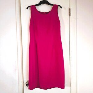 Jones Studio Vibrant Pink Fuchsia Sleeveless Sheath Dress Size 12